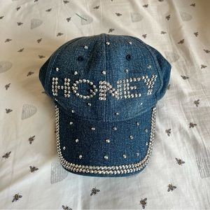 Urban outfitters Bejeweled honey denim hat